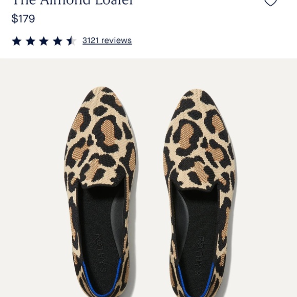 Rothys Leopard Print Almond Loafer Size 7 - Picture 5 of 5